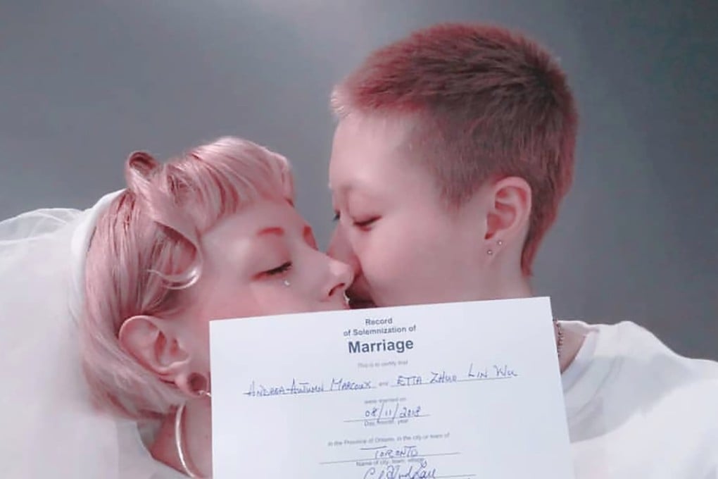 Jackie Chan’s 19-year-old daughter Etta Ng Chok-lam has married her 31-year-old Canadian internet celebrity girlfriend Andi Autumn. Source: Instagram