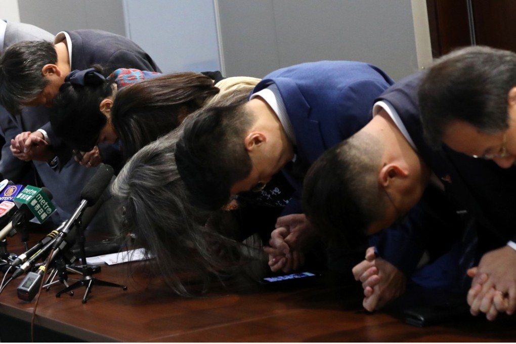 Pan-democrats apologise for the by-election defeat. Photo: Dickson Lee