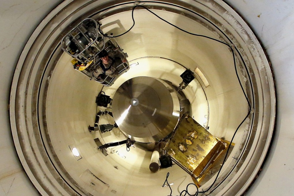 File photo of an inert Minuteman 3 missile at Minot Air Force Base in North Dakota. Photo: AP