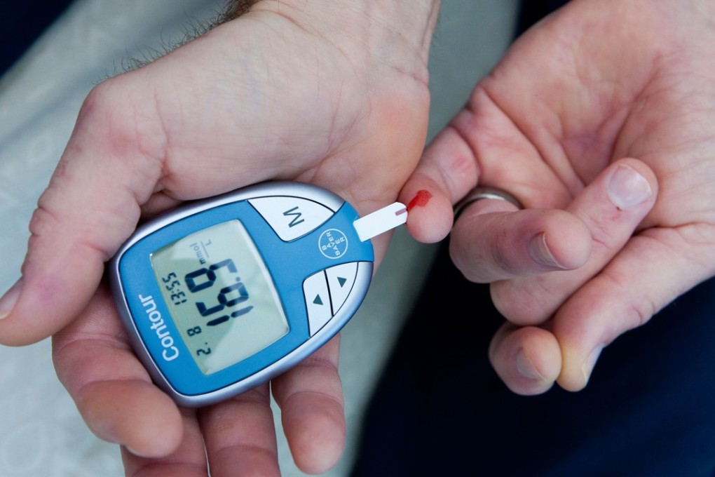 A blood glucose monitor is used by diabetics to measure the level of sugar in the blood. According to the World Health Organisation, more than 422 million people worldwide had diabetes in 2014. Photo: Alamy