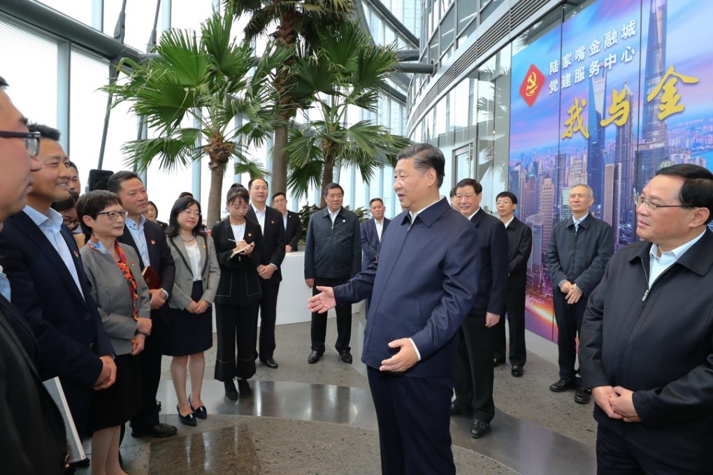 President Xi Jinping speaks at Shanghai Tower in Shanghai on November 6. Photo: Xinhua