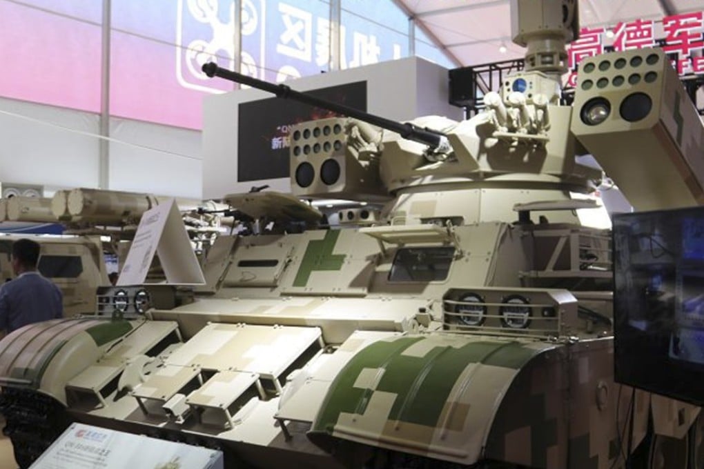 The QN-506, China’s answer to Russia’s Terminator, on show in Zhuhai in November. Photo: Army Recognition