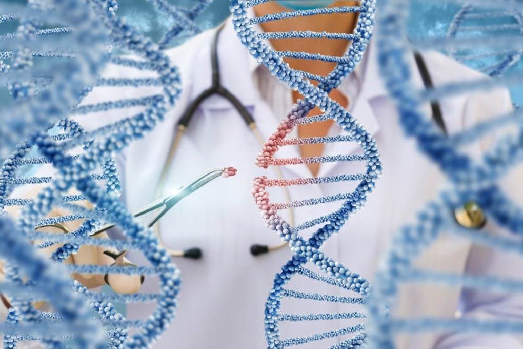 DNA molecules against a blue background. Photo: Shutterstock