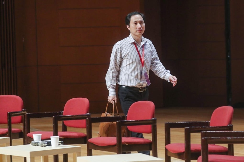 Chinese scientist He Jiankui who claims to have made gene-edited babies attends the Second International Summit on Human Genome Editing at the University of Hong Kong. Photo: Sam Tsang