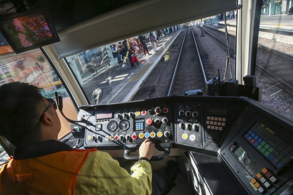 MTR representatives introduce the “Integrated Speed and Position Supervision System” (iSPS), developed by MTR engineers, which aims to enhance the operational efficiency and safety performance of the Light Rail, at Tin Shui Wai Station. Photo Jonathan Wong