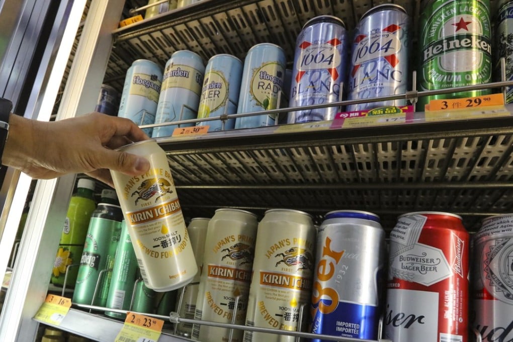 Alcohol and beer at a shop at Central. Photo: Felix Wong