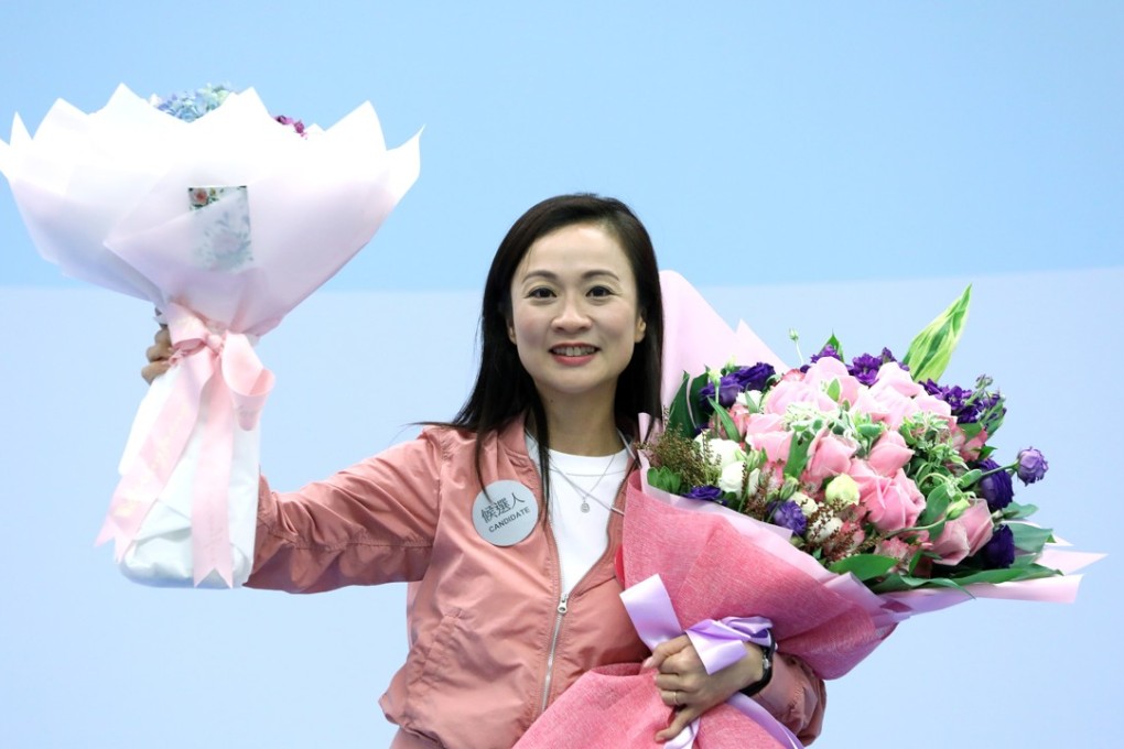 Chan Hoi-yan defeated two veteran Hong Kong pan-democratic rivals in the by-election for the Kowloon West seat in the legislature. Photo: Sam Tsang
