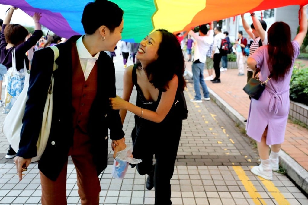Participants in Hong Kong’s gay pride parade on November 17. Photo: Edward Wong