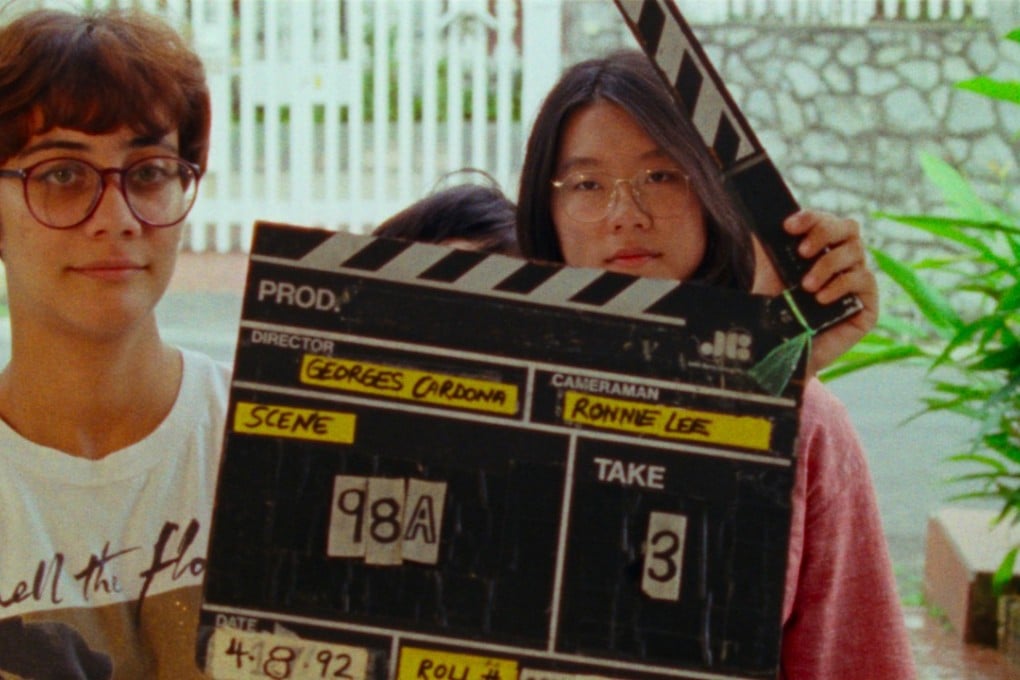 Producer Sophia Siddique Harvey (left) and director Sandi Tan filming the original Shirkers in 1992. Picture: Netflix