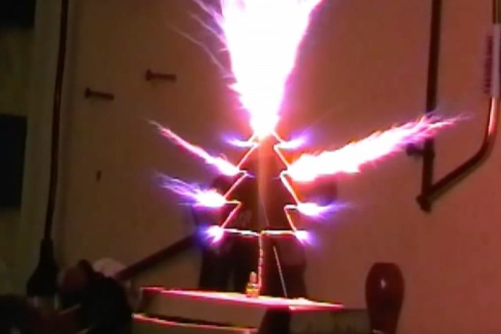 Christmas will really crackle this year if you make a tree using Tesla coils. Photo: YouTube