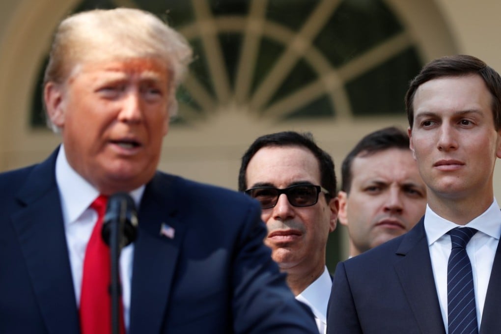White House adviser Jared Kushner will be part of his father-in-law’s team in Argentina, along with Treasury Secretary Steven Mnuchin, pictured in sunglasses. Photo: Reuters
