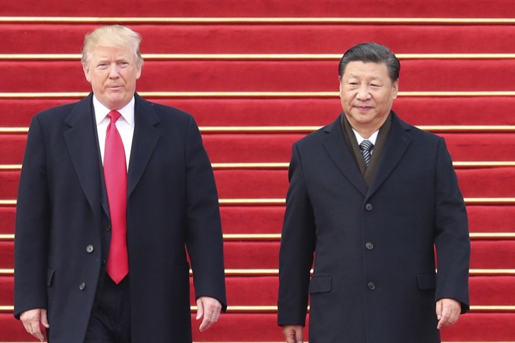 Chinese President Xi Jinping (right) holds a grand ceremony to welcome US President Donald Trump at the square outside the east gate of the Great Hall of the People in Beijing. Photo: Xinhua
