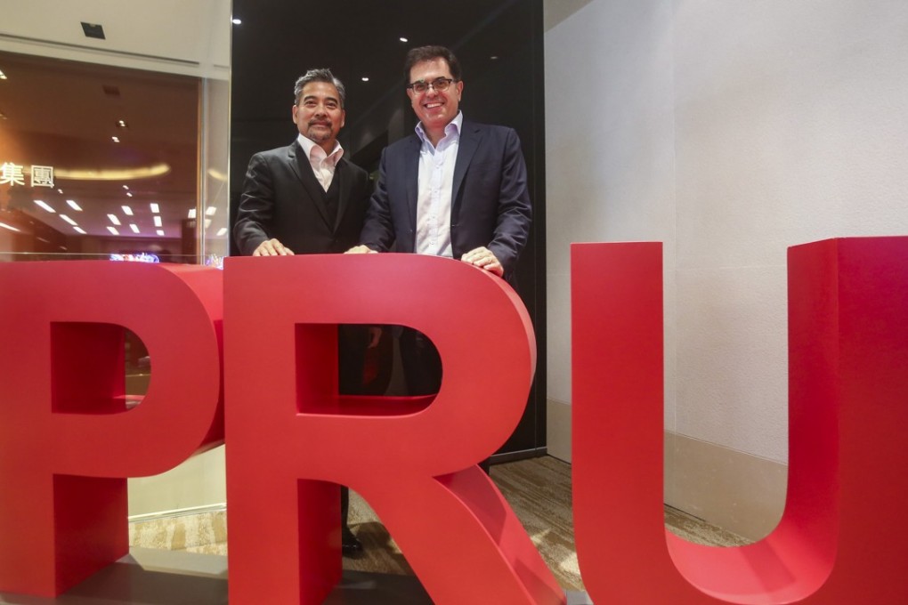 CEO of Prudential Hong Kong, Derek Yung (left) and chief executive of Asia at Prudential in Hong Kong, Nic Nicandrou. Photo: Jonathan Wong