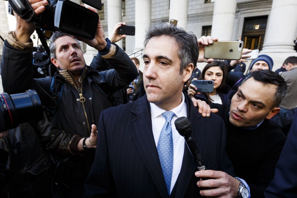 Michael Cohen, US President Donald Trump's former personal lawyer, leaves federal court after pleading guilty to charges related to lying to congress. Photo: EPA