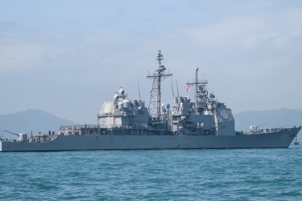 The USS Chancellorsville, seen during its port visit to Hong Kong on November 21. Photo: AFP