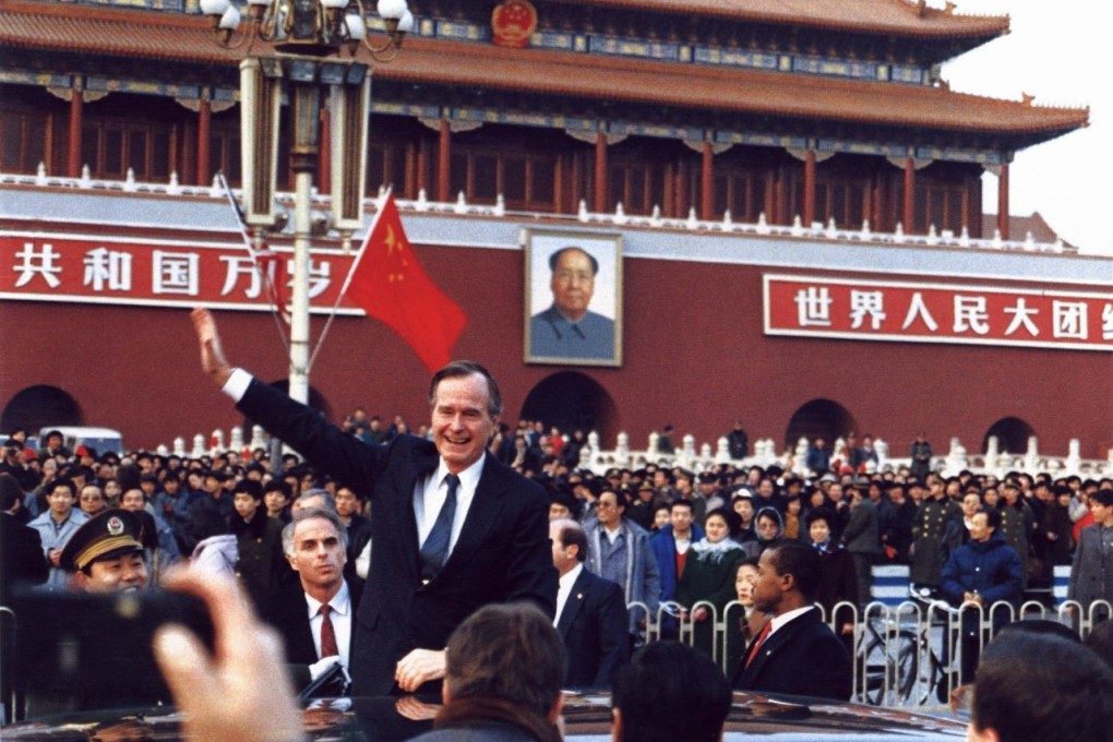 US president George H.W. Bush on a working visit to Beijing in February 1989. Photo: china-embassy.org