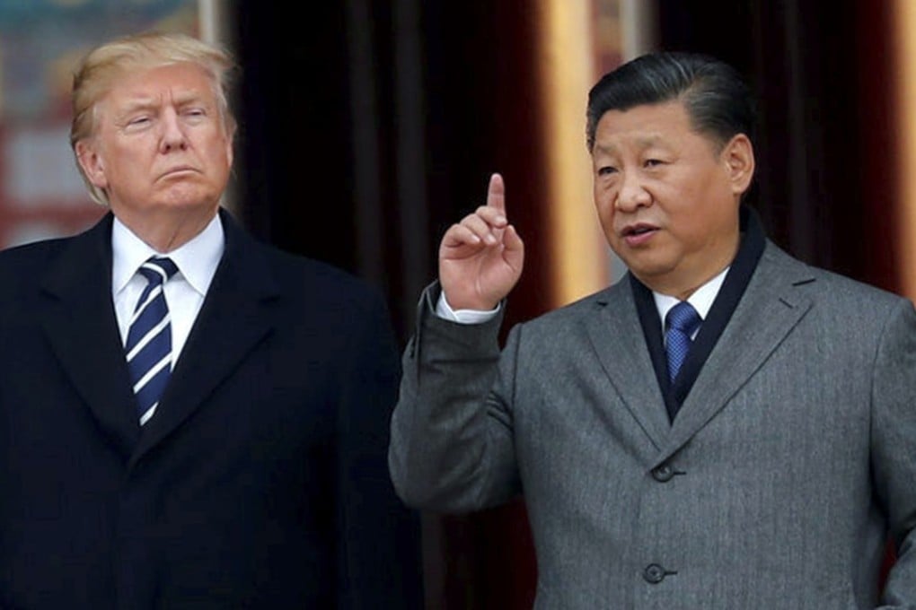 US President Donald Trump (left) and Chinese President Xi Jinping in Beijing on November 8, 2017. Photo: Reuters