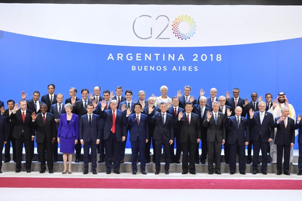 Participants of the G20 Leaders' Summit in Buenos Aires, pose for a traditional ‘family’ photo. Photo: AFP