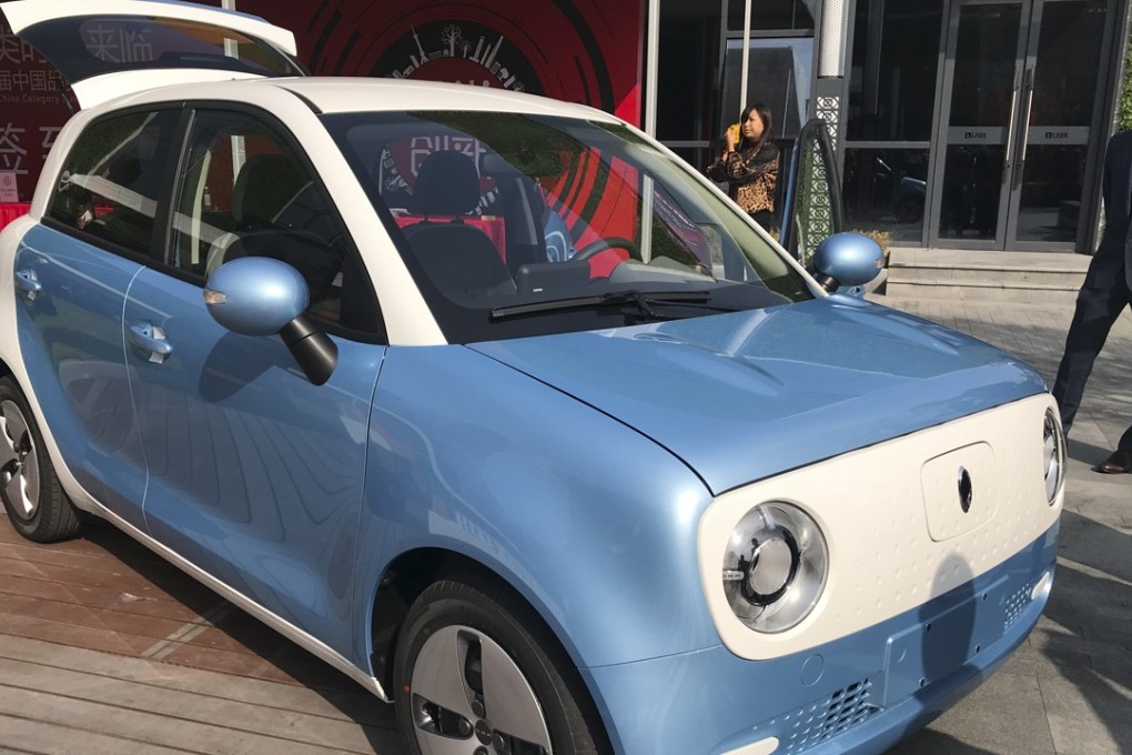 The four-seat electric vehicle Ora R1, by Great Wall Motor, will launch in mid-December. Photo: Daniel Ren