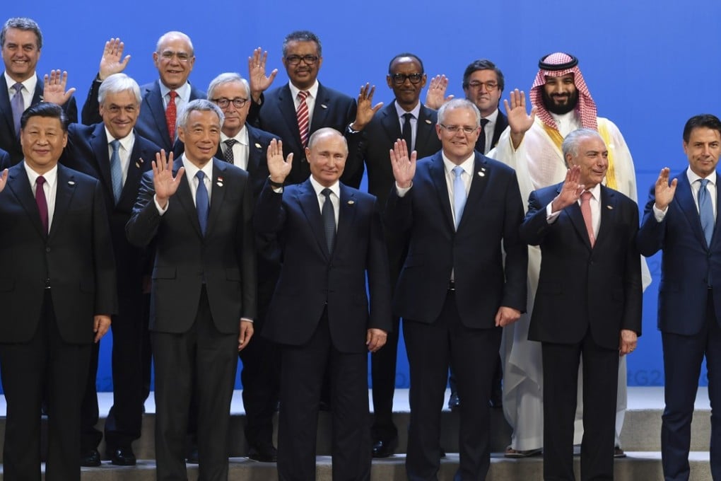 Part of the ‘family photo’ featuring world leaders including Saudi Arabia’s Mohammed bin Salman at the G20 summit in Buenos Aires, Argentina, on November 30, 2018. Photo: EPA