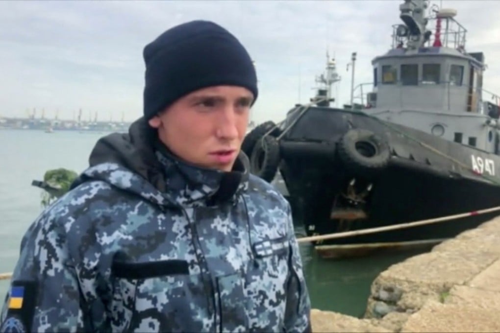 One of the detained Ukrainian sailors. Photo: Reuters