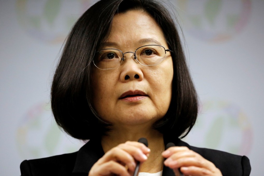 President Tsai Ing-wen announces her resignation as chairwoman of the Democratic Progressive Party after Taiwan’s elections. Photo: Reuters
