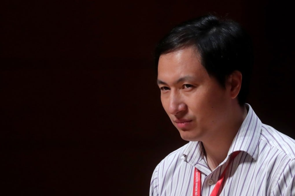 He Jiankui during his last public appearance in Hong Kong last Wednesday. Photo: Sam Tsang