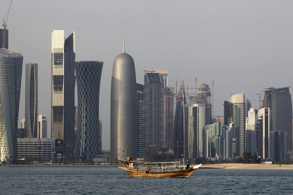 Corniche Bay of Doha, Qatar, with tall buildings of the financial district in the background. File photo: AP