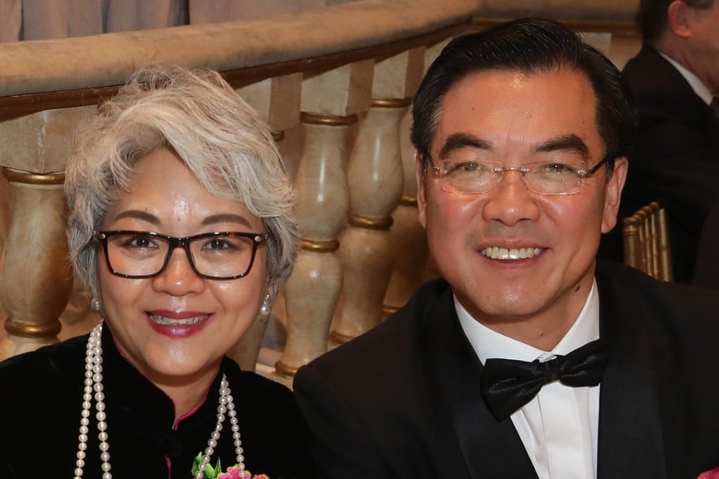 Huang Ping, China’s new consul general in New York, and his wife Zhang Aiping at the China Institute gala on Wednesday night. Photo: Robert Delaney