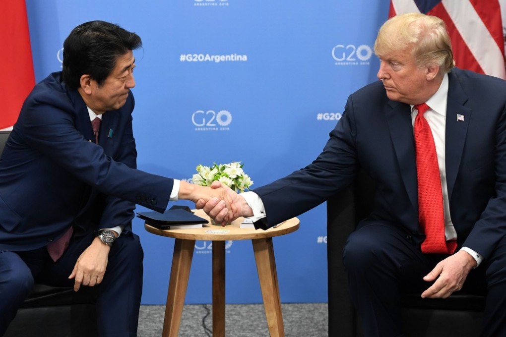 Relations between Japan's Prime Minister Shinzo Abe and US President Donald Trump might change as Washington pushes Tokyo on US car imports. Photo: AFP