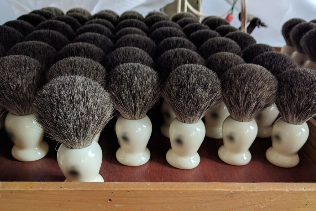 China is a major exporter of luxury badger hair brushes but animal rights groups say some of the animals used in the trade are snared in the wild, not farmed. Photo: Peta