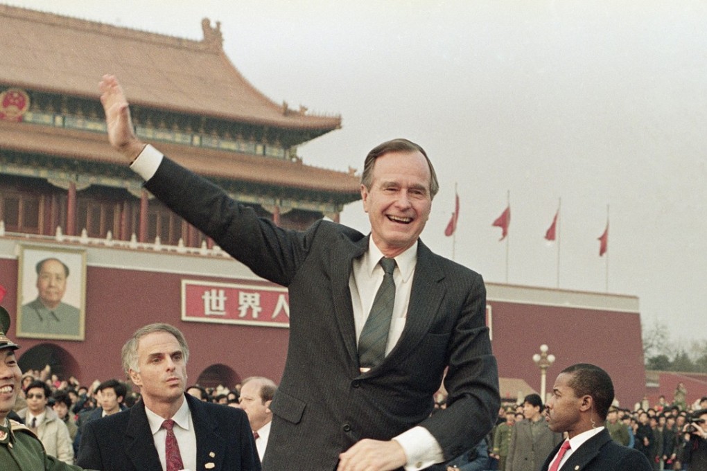 George HW Bush pictured during a February 1989 visit to Beijing, a few weeks after he was sworn in as president. Photo: AP