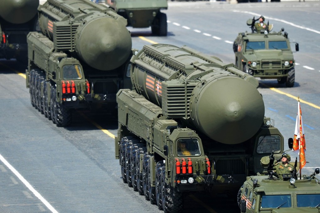 A Russian Yars RS-24 intercontinental ballistic missile system. Photo: AFP