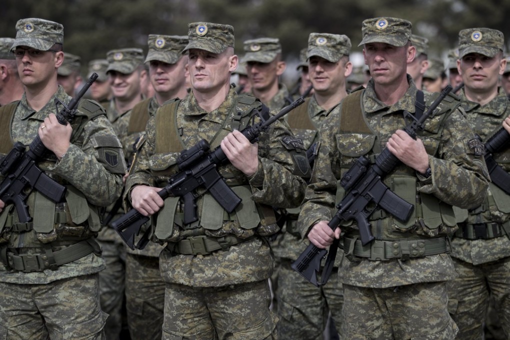 Members of Kosovo Security Force at a ceremony in March 2017. Photo: EPA