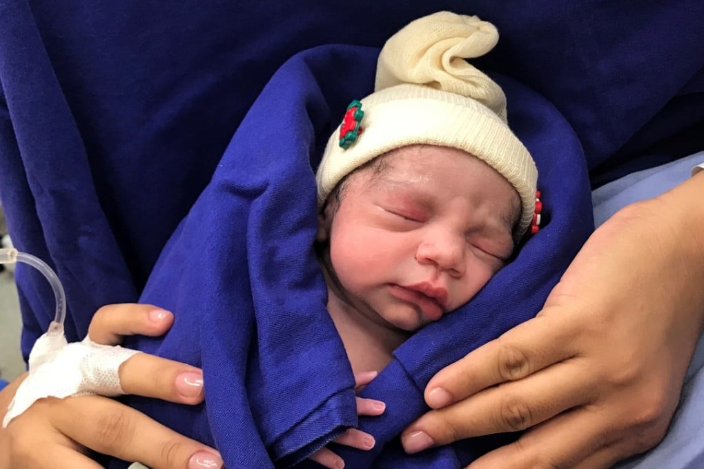 The baby girl born to a woman with a uterus transplanted from a deceased donor. Photo: AP