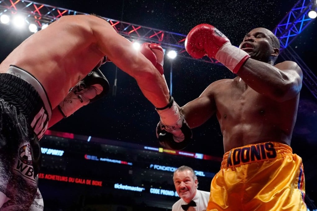 Oleksandr Gvosdyk (left) knocked out Adonis Stevenson in their WBC light-heavyweight title bout on Saturday. Photo: AFP