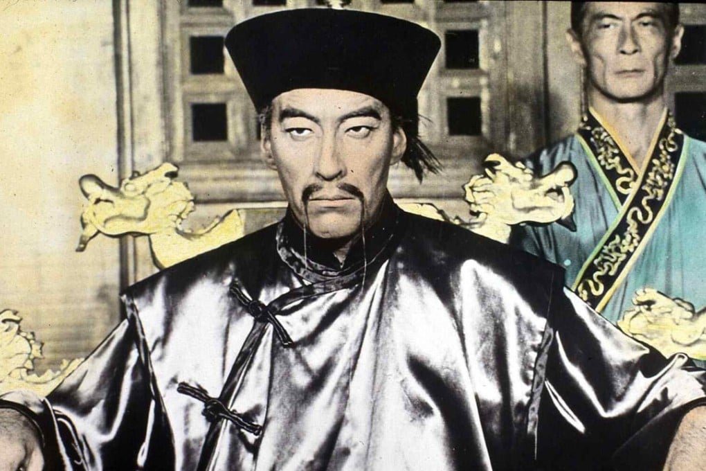 Christopher Lee as Fu Manchu, the fictional character today regarded as an offensive depiction of a racist Chinese stereotype. Photo: Alamy