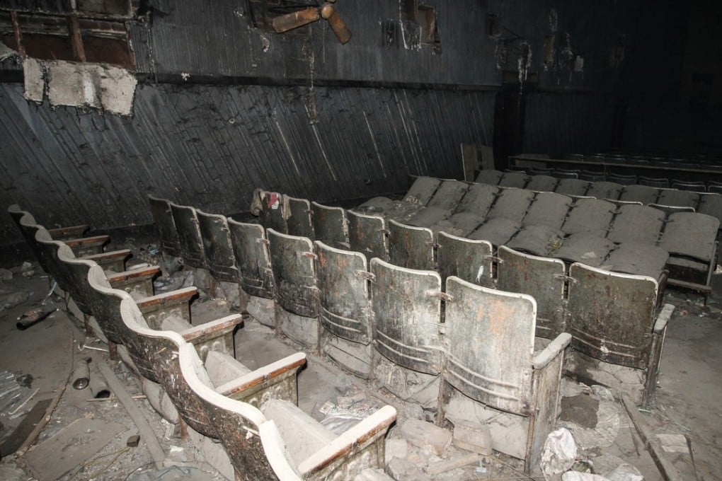 The hall of the abandoned Firdous cinema. Photo: Sameer Mushtaq