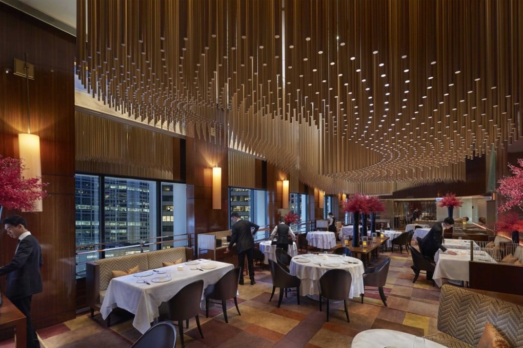 The interior of Amber at the Landmark Mandarin Oriental in Central, Hong Kong. The two-Michelin-star restaurant closes next week for a revamp. Photo: courtesy of Amber
