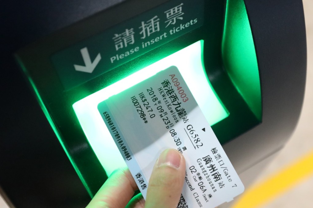 Is it the end for paper tickets on the Guangzhou-Shenzhen-Hong Kong Express Rail Link? Photo: Nora Tam