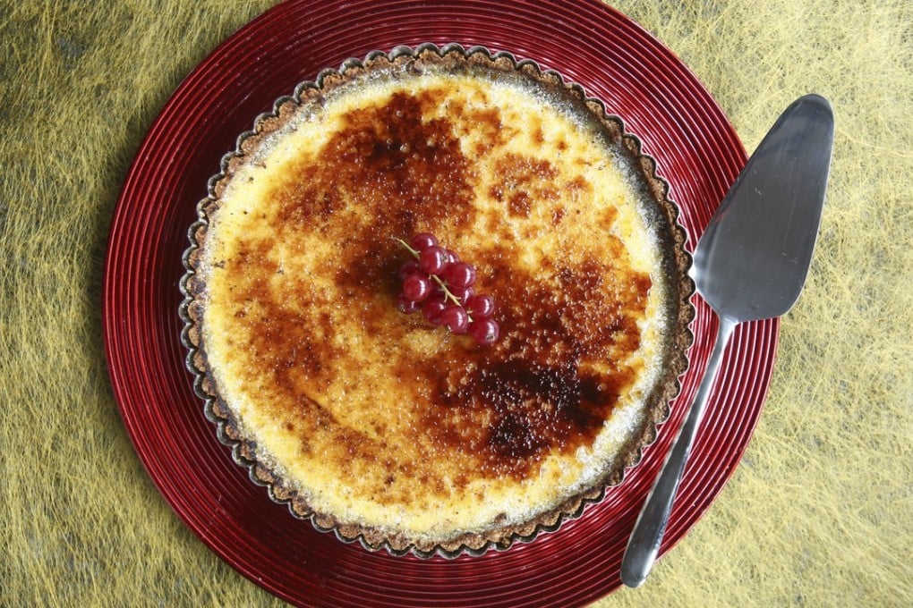 Susan Jung’s burnt eggnog tart with gingersnap crust. Photography: Jonathan Wong. Styling: Nellie Ming Lee