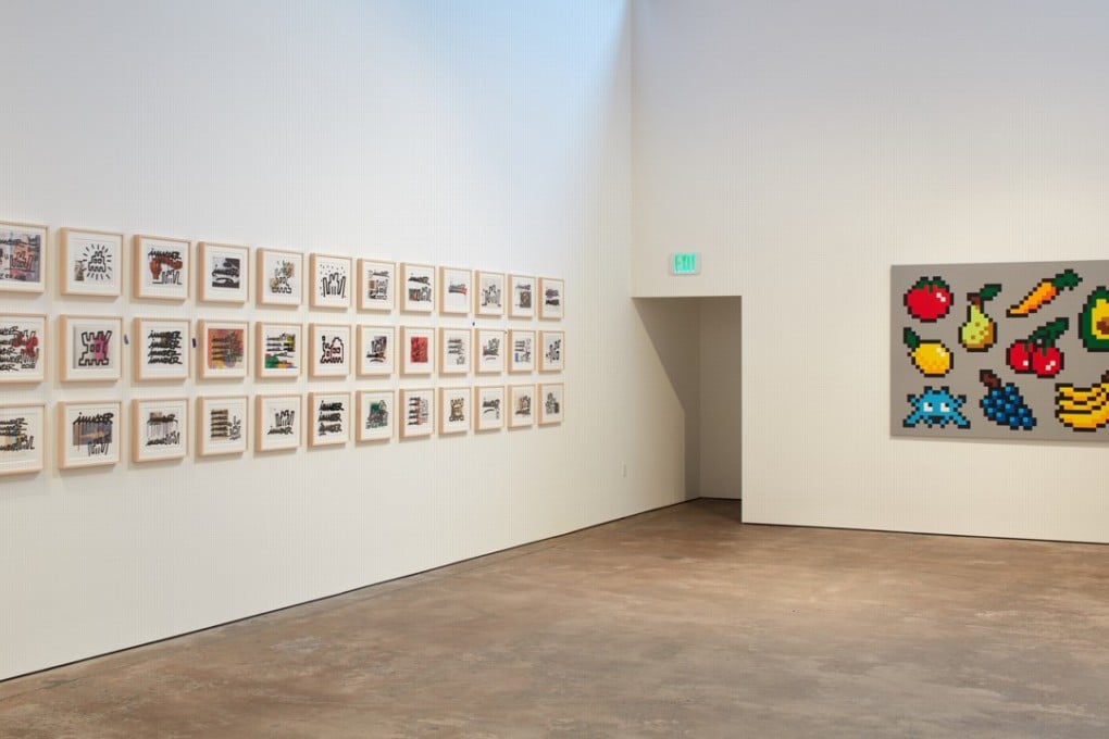 In his largest ever US exhibition, French street artist Invader is currently showing some of his paintings in Los Angeles gallery Over the Influence. Photo: Over the Influence