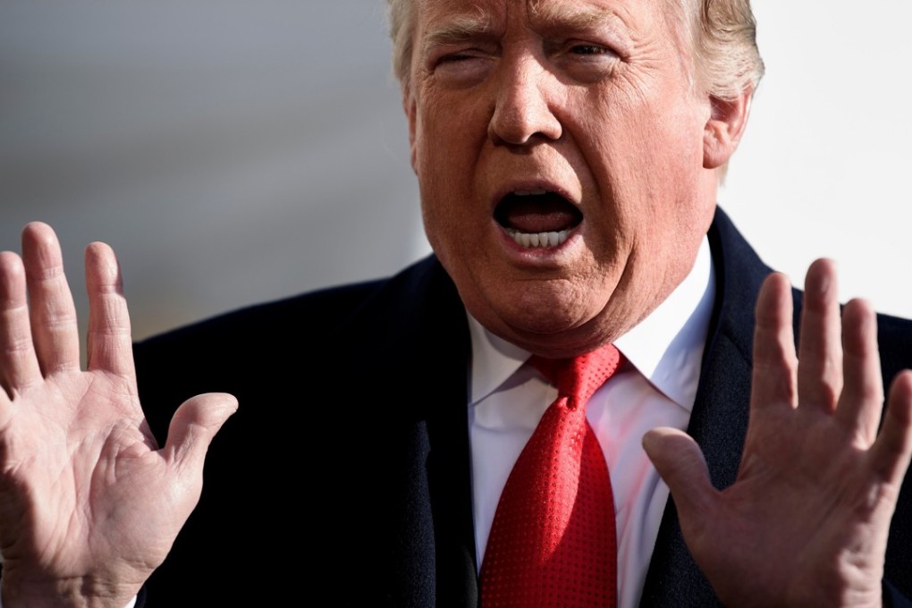US President Donald Trump speaking to reporters at the White House on Saturday. A number of his assertions about a trade deal with China are not measuring up to the hype. Photo: AFP