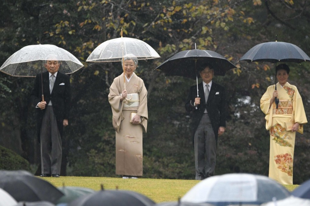 From left: Japan’s Emperor Akihito, Empress Michiko, Crown Prince Naruhito and Crown Princess Masako. Photo: AFP