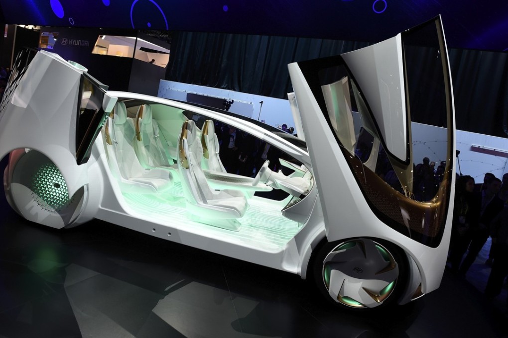Toyota's Concept-i, an autonomous self-driving vehicle that was features at the CES trade show in Las Vegas, Nevada, last year. A research unit of the Japanese car maker has joined the likes of Huawei Technologies and Arm Holdings in a non-profit foundation promoting open-source autonomous driving technology. Photo: Agence France-Presse
