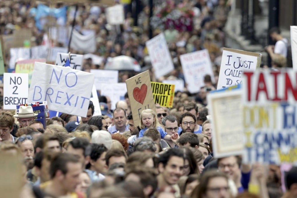 A demonstration against Britain's decision to leave the European Union, in central London, on July 2, 2016. Photo: REUTERS