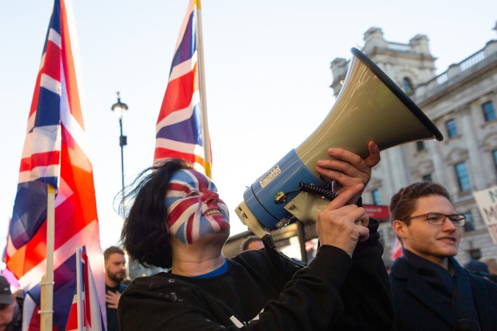 Brexit supporters take part in the “Brexit Betrayal Rally” in London on December 9. Photo: Xinhua