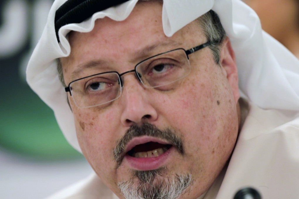 Saudi journalist Jamal Khashoggi speaks during a press conference in Manama. A CNN report said the murdered journalist’s last words were ‘I can’t breath’. Photo: AP