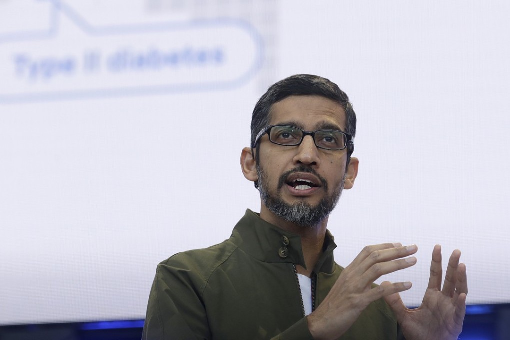Google CEO Sundar Pichai speaks at the Google I/O conference in Mountain View, Calif. Google is promising to be more forceful and open about its handling of sexual misconduct cases. Photo: AP