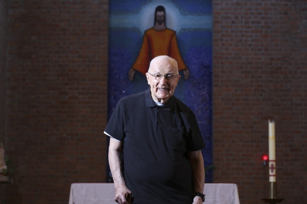Father Alfred Deignan at Ricci Hall chapel last year. Photo: Felix Wong
